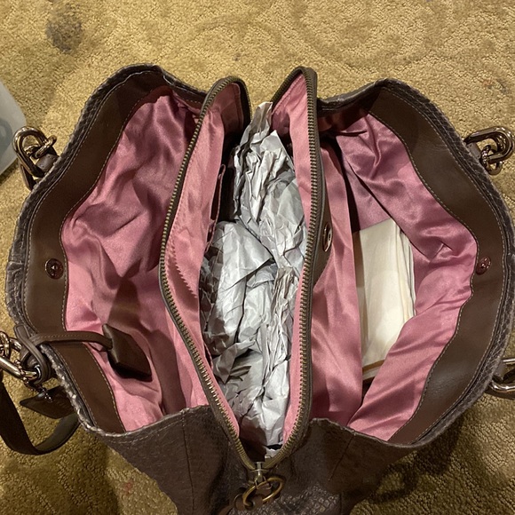 Coach purse. Brown sparkly “snakeskin” Never used. Comes with dust bag - Picture 3 of 3